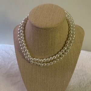 Classic Ivory Pearl Double-Strand Necklace